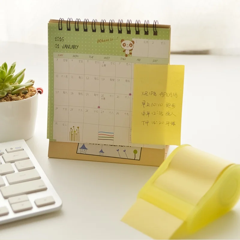 テープスタンド型メモクリエイティブ文具：剥がせる付箋紙の実用性と使い方