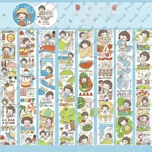 かわいいキャラクター和紙テープ【元気な女の子デザイン・手帳用】（セットアップ対応）