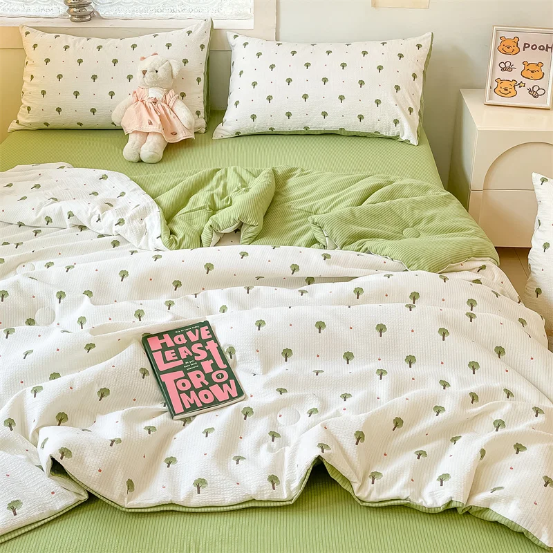 しわ加工の冷感夏用掛け布団：薄手シングルサイズで快適な夏寝具を実現