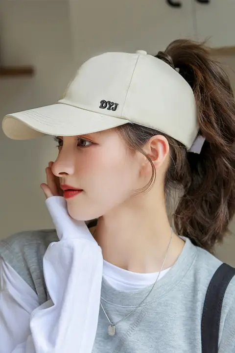 高いポニーテールに最適な夏用キャップ【紫外線対策・オープントップ・女性用】