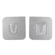 穴あけ不要 プラスチック透明固定器【強力粘着フック・多用途】