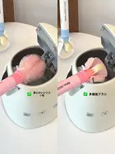 多機能洗浄ブラシ【長柄・伸縮式・カップ・哺乳瓶用】