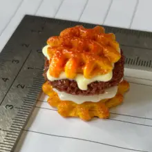 多孔ゴム素材のハンバーガー型シリコ mould【DIY手作り用・焼き菓子・石膏粘土対応】（セットアップ対応）