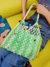 夏のお出かけにピッタリ！手作りトートバッグ【編み込みデザイン・ショルダーバッグ】