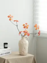 現代的なデザインの陶製花瓶【高級感・インテリア装飾・ドライフラワー・生花兼用】