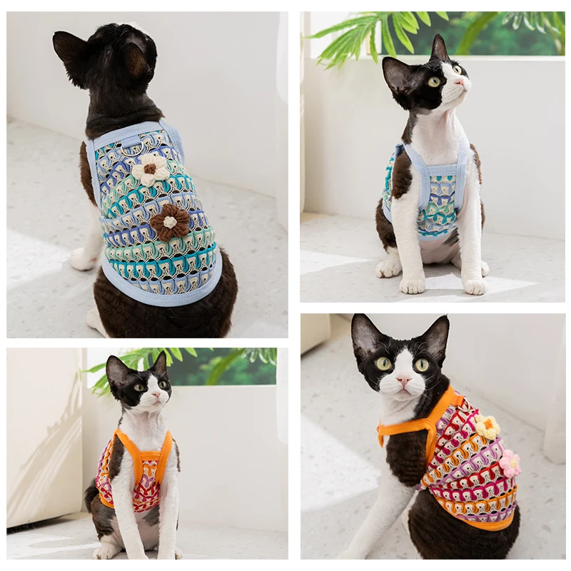 猫用衣服【立体花柄・薄手・通気性の良いデザイン】：一人暮らしに最適な夏の着用シー ンとは