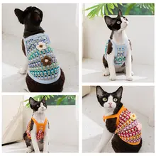 猫用衣服【立体花柄・薄手・通気性の良いデザイン】（セットアップ対応）