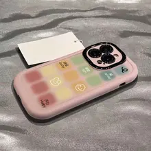 スマホケース iPhone15pro max 対応 ソフトケース 衝撃吸収 シリコン カラフルチェック