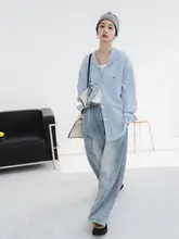 爽やかな海塩風フード付きUVカットシャツ【夏用・フィット・青いチェック柄・薄手長袖】