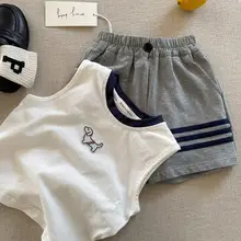 子供用コットン製ショートパンツ【夏用・ゆったりしたデザイン・男女兼用】（セットアップ対応）