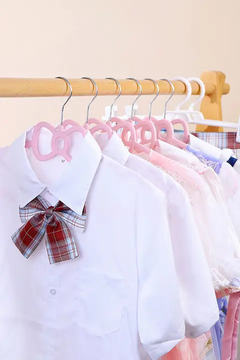 可愛いピンクのリボン付きハンガー【防滑・家庭用・ロリータ風】