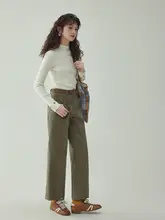 北島AMUU オリジナル ヴィンテージ風 ハイネックニットトップス【ウール混・秋冬用・レディース】