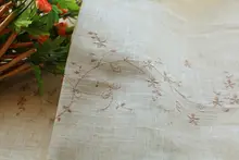 アメリカン刺繍のカフェカーテン【防塵用・半カーテン・穴あけ不要・小窓用】