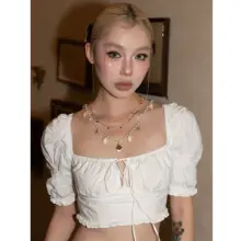 ヴィンテージ風のパールとシェルの重ね着けウエストチェーン【オリジナルデザイン・ドレスアップに最適】