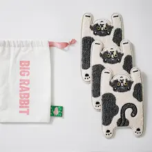 RUOYUSTUDIO オリジナルデザインの可愛い猫柄布製コースター