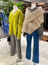 ZOEYJA ハイウエストデニムパンツ【前長後短・美脚効果・スリムデザイン】