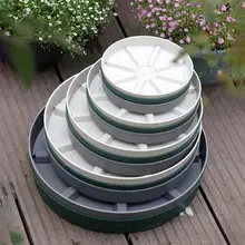 プラスチック製の円形花盆受け皿【水受け槽・移動しやすいデザイン】