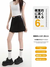 ブラックスーツ風ハイウエストミニスカート【不規則デザイン・ タイトフィット・大人女子向け】（セットアップ対応）