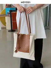 白鹅绒 トートバッグ【キャンバス製・本革透かしデザイン】