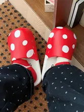 レトロなドットデザインの厚底バックバンドサンダル【快適・夏用・マッシュルームデザイン】