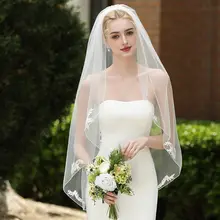 エレガントなレースの新婦用ヘッドドレス【中長丈・結婚式・パーティー用】