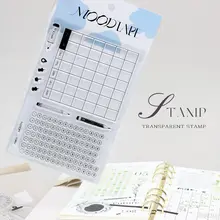 手帳用 クリアスタンプ 円グラフ スケジュール管理 デコレーション プランニング ゴム印 「moodtape」