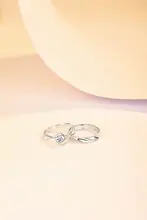 純銀製カップルリング【ユニークデザイン・オープン刻印・プロポーズ用・誕生日ギフト】（セットアップ対応）