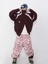 QLeo 防水加工のカモフラージュスキーパンツ【二重フリース・男女兼用・冬用・耐摩耗性】