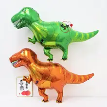 恐竜テーマのバースデー装飾バルーン【立体ティラノサウルス・長 neck ブラキオサウルス・パームツリー】