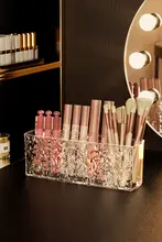 化粧ブラシ収納筒【アクリル製・口紅・眉ペン・アイシャドウ用・デスクトップ収納】