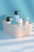 デスク上用収納ボックス【プラスチック製・化粧品・バス用品用・学生向け】