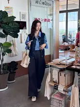 感のあるブルーシャツ【長袖・重ね着対応】
