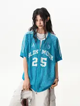 涼感メッシュ編みカーディガン【男女兼用・短袖・アメリカンレトロ・スポーツ風・カップルTシャツ】
