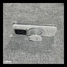 内蔵マグネット付き白猫デザインスマートフォンケース【汎用タイプ・スタンド機能】（セットアップ対応）