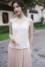 キャミソール タンクトップ 女性 夏 シルク 絹 優雅