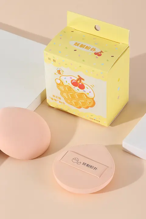 極上の柔らかさのコットンマシュマロファンデーションクッションファンデーション用スポンジ【湿式・乾式兼用】（セットアップ対応）
