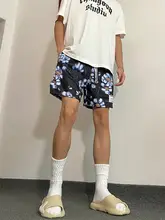 油絵デザインのメンズショートパンツ【夏用・速乾・通気性・カジュアル・バスケットボール】