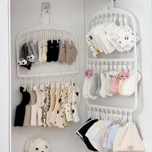 多機能クリップ付きベビー衣類ハンガー【収納便利・洗濯用・家庭用】（セットアップ対応）