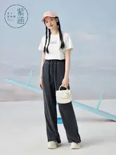 レディース夏用 ハイウエスト デニムワイドパンツ【通勤・カジュアル・涼感】