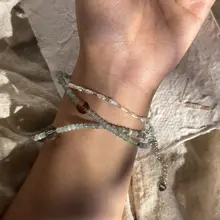 飛鳥屿城 サンディ カシュ 珍珠ブレスレット【ハンドメイド・シンプルデザイン・重ね付け対応】