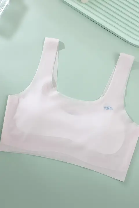 女児用発育期ブラジャー【小学生向け・背中がスリムデザイン・双方向サポート】（セットアップ対応）