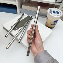 304ステンレス製 タピオカミルクティー用太ストロー【再利用可能・環境に優しい・携帯便利】