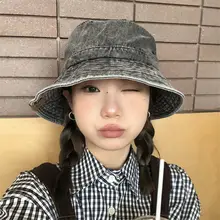 日常使いに最適なヴィンテージウォッシュデニム漁師帽【男女兼用・カジュアルスタイル】