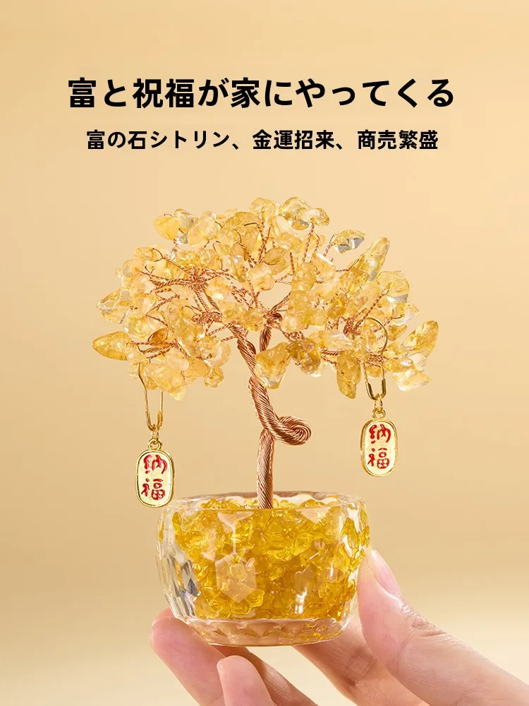 天然黄水晶の招財樹をどう選ぶ？リビングや玄関に置くだけで運が上がるの？