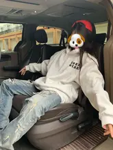 コットン製 オーバーサイズフーディ【レトロ・春秋向け・デザイン性の高い・カジュアル】
