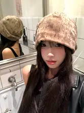 秋冬用のレトロパーカーキャップ【ルーズフィット・雰囲気のあるデザイン】