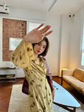 ワンピース ワンピースタイプ 女性向け プリントデザイン 韓国スタイル ロングドレス シェイプアップ