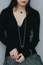 ユニークデザインのエポキシ樹脂ネックレス【ロング・重ね着け・女性用】