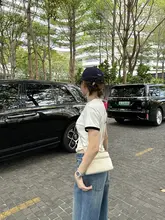 カジュアルな天丝羊毛のショートスリーブTシャツ【両肩デザイン・夏用・ゆったりサイズ】（セットアップ対応）