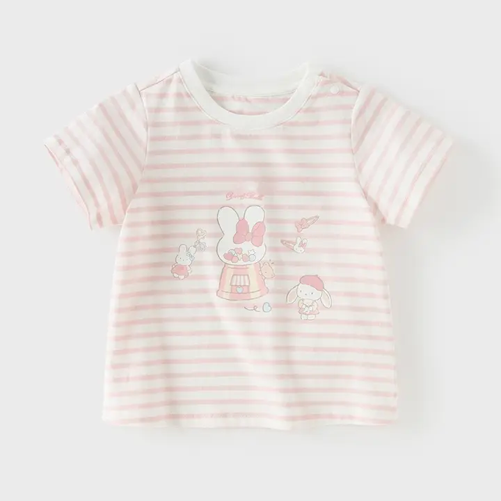 半袖Tシャツ キッズ ガールズ ボーダー 綿100% 薄手 夏
